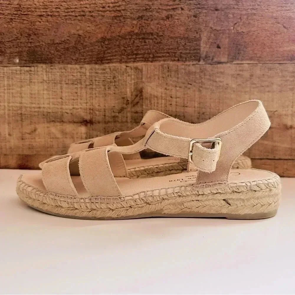 NWOT Gaimo Strappy Wedged Espadrille Sandals